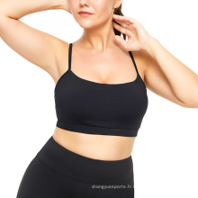 Spaghetti Spaghetti Spaghetti Spaghetti Bra Black Black Concise Style Athletic Essentials Sports Bra